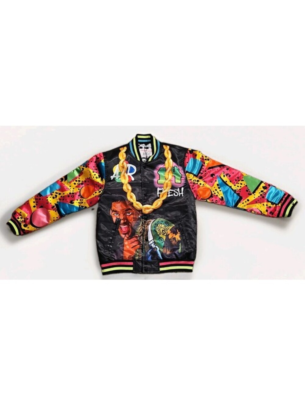 Headgear Classics Fresh Prince Graffiti Satin Jacket Size Large